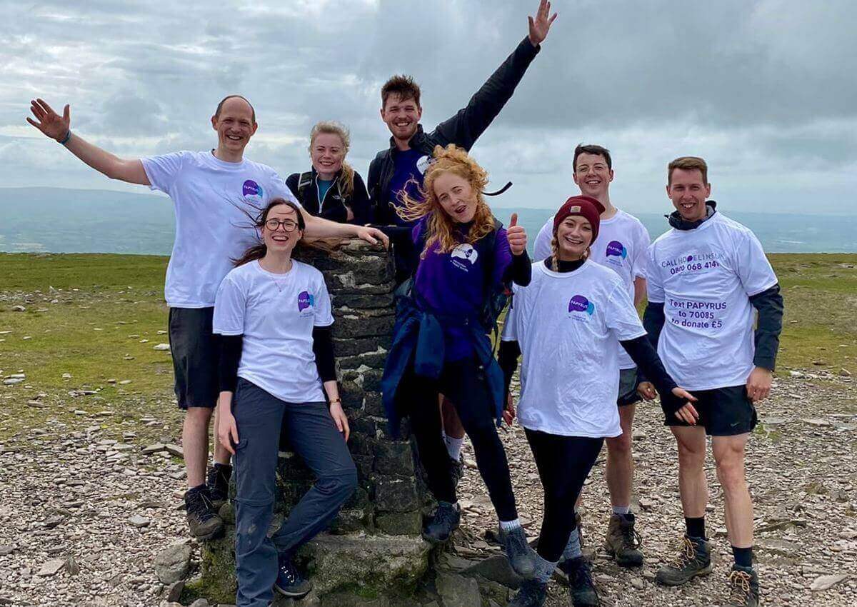 Team completing the Yorkshire Three Peaks challenge